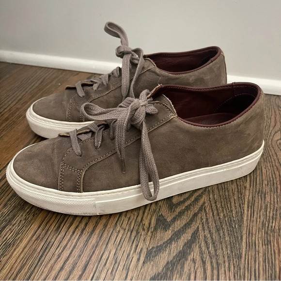 Peter Nappi tan leather lace up sneakers made in Portugal size 38/8 - Picture 7 of 9